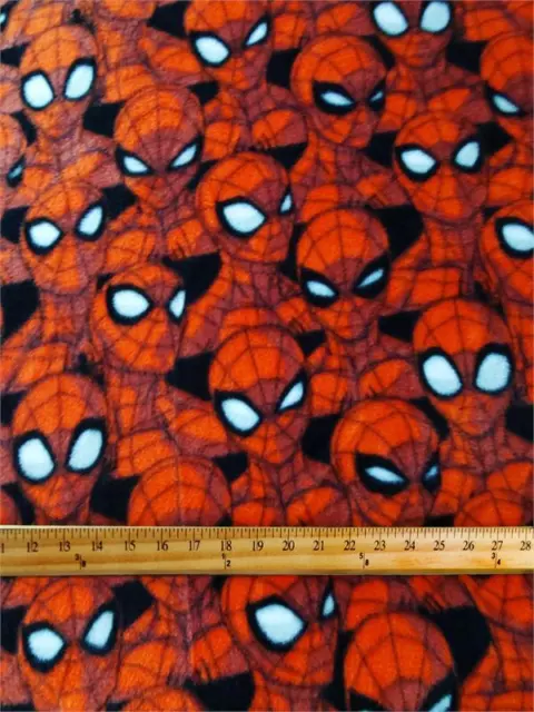 Fleece MARVEL'S SPIDER-MAN Printed Fabric STARES DIRECCTIONALLY  /58" Wide/ SBY