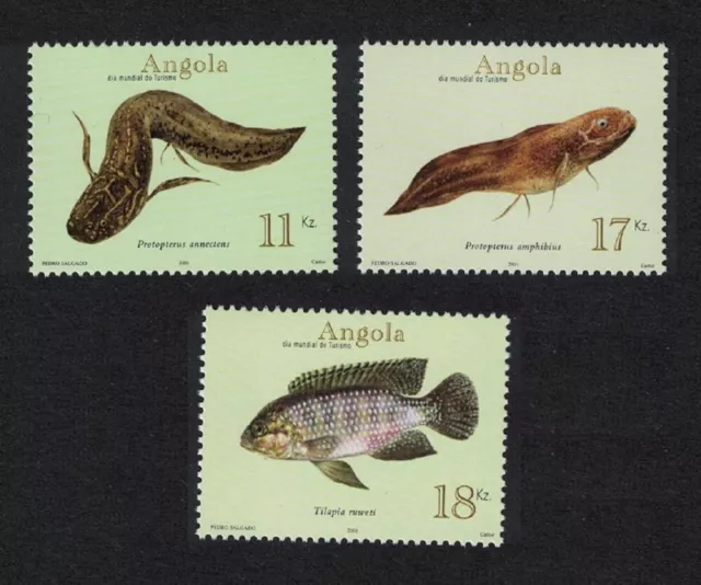 Angola Freshwater Fish 3v 2001 MNH SG#1620-1622 CV£8.25