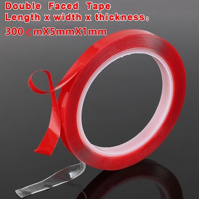 Impermeabile 300cm Adesivo Auto Bilaterale Acrilico Nastro Seamless Trasparente
