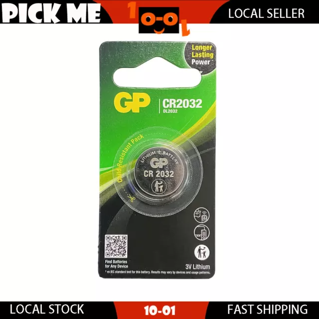 GP IEC Test 3V Lithium Button Battery CR2032 Coin Cell For Toys Watches Clocks