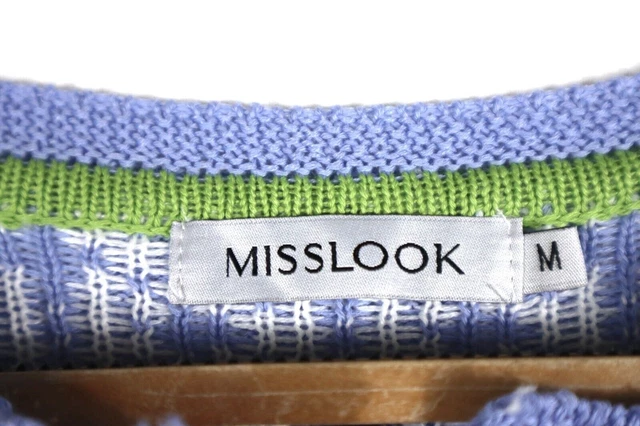 MissLook Cardigan Pull Bouton Femme Multicolore Floral Rayé Coton Sz M 2