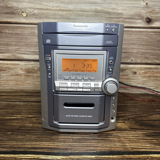 PANASONIC SAPM11 5 Disc CD Player Cassette Tape AM/FM AUX *FULLY