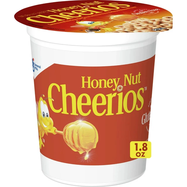 HONEY NUT CHEERIOS Heart Healthy Cereal Cup, 1.8 OZ Single Serve Cereal