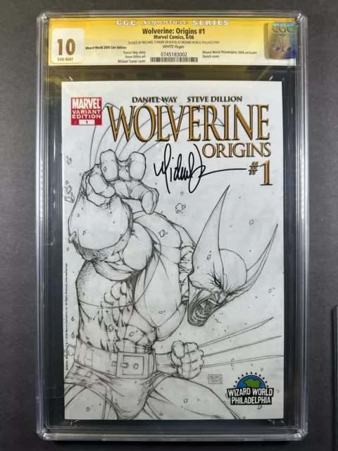 Wolverine Origins 1 CGC 10 GEM MINT Michael Turner Sketch Variant up