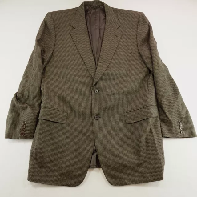 Canali Suit Jacket Mens 56L Brown Pure Wool Made in Italy Blazer 2 Button