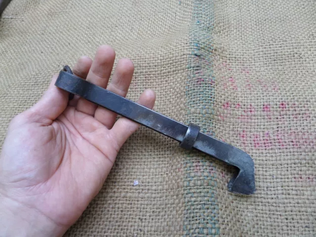 Antique Small Fireplace Cooking Tool Clamps Wood Stove Hearth Wrought Iron Tongs