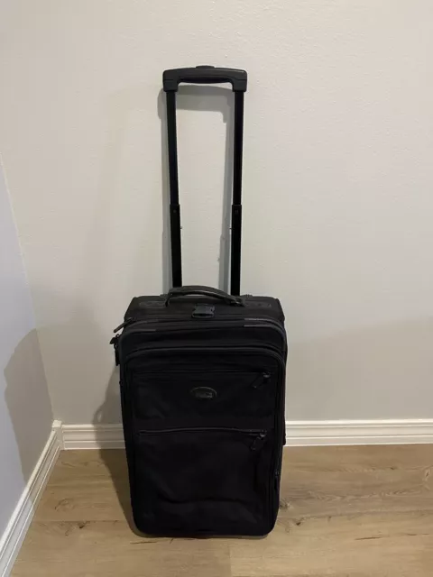 Kirkland Signature 22” Upright Expandable Wheeled CarryOn Suitcase Black Cordura