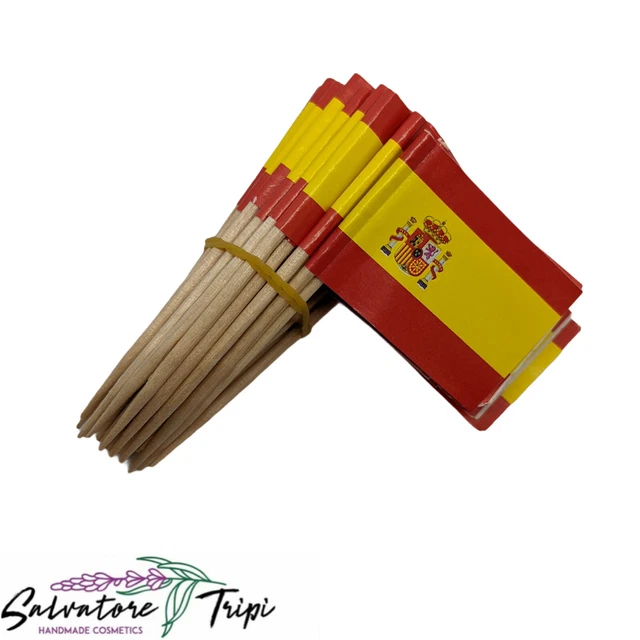TOOTHPICKS SPAIN FLAG Crest Paper Country Cupcake Sticks Party Cocktail