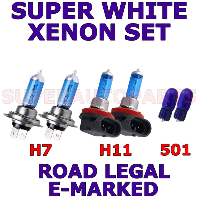 Kit Phares Xénon HID H11 35W 6000K Diamant Blanc - Autovizion - Faisceau Code