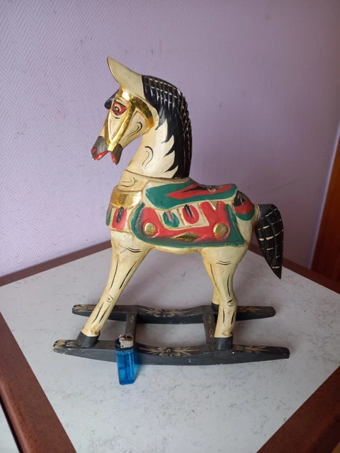 Cheval à Bascule Vintage en Bois, 1940s en vente sur