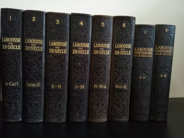 LAROUSSE DU XXe SIECLE complet en 6 volumes + Larousse universel en 2 volumes