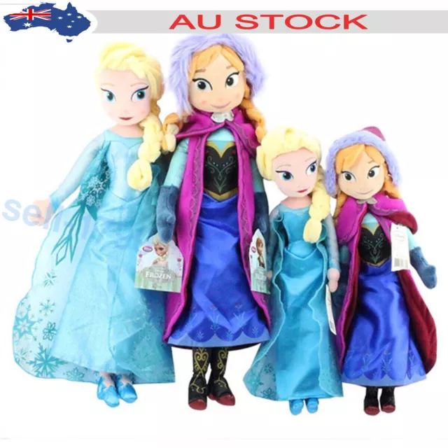 40/50CM Frozen Disney Elsa Plush Doll Soft Toy Anna Olaf Kids Hug Plushies Gifts