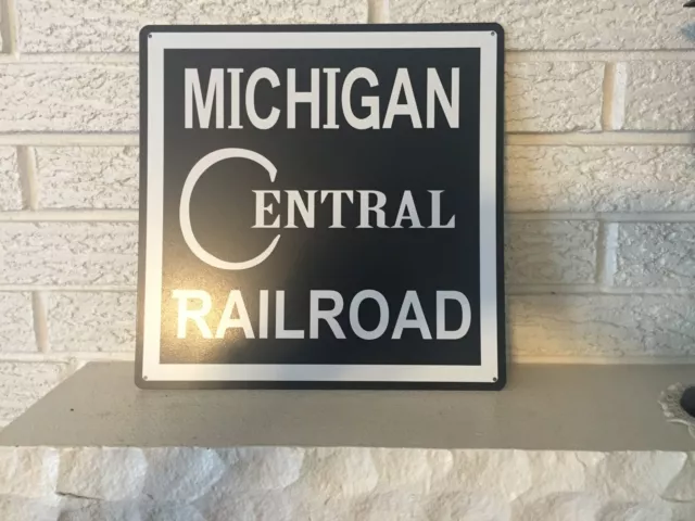New Michigan Central Railroad Logo .040 Aluminum Train Sign  DL