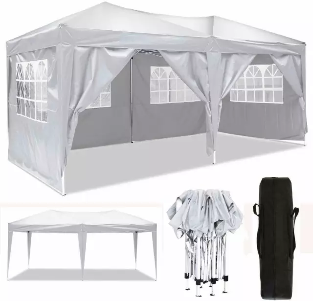 Klapp Falt Pavillon WASSERDICHT Partyzelt Dachmaß 3x3m-3x6m Pavillion Gartenzelt