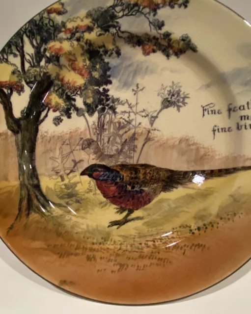 Royal Doulton Series Ware Proverbs Plate “ Fine Feathers Make Fine Birds” 10 1/2 2