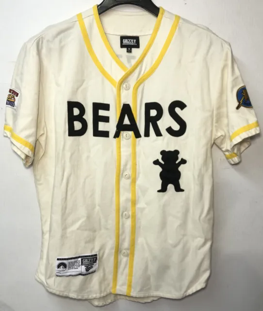 Grizzly Grip Tape Skate Bad News Bears Shirt Baseball Jersey Sz Med Paramount