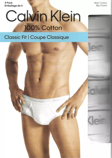 Calvin Klein Classic Men's Underwear 4-Pack Cotton Briefs Calvin Style NP21720