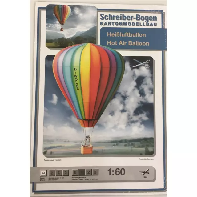 Writer-Sheet Kartonmodellbau Hot Air Balloon Paper Model Construction Set 1:60