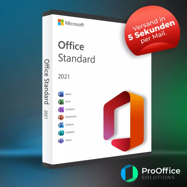 Microsoft Office 2021 Standard Sofortaktivierung Download Key per Mail