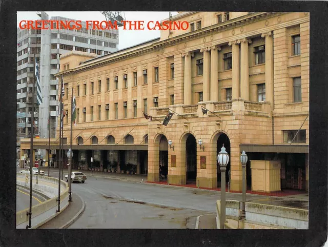 B3216 Australia SA Adelaide Railway station Casino postcard
