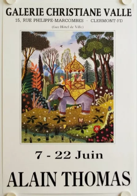 Affiche ALAIN THOMAS Exposition Galerie Christiane Vallé