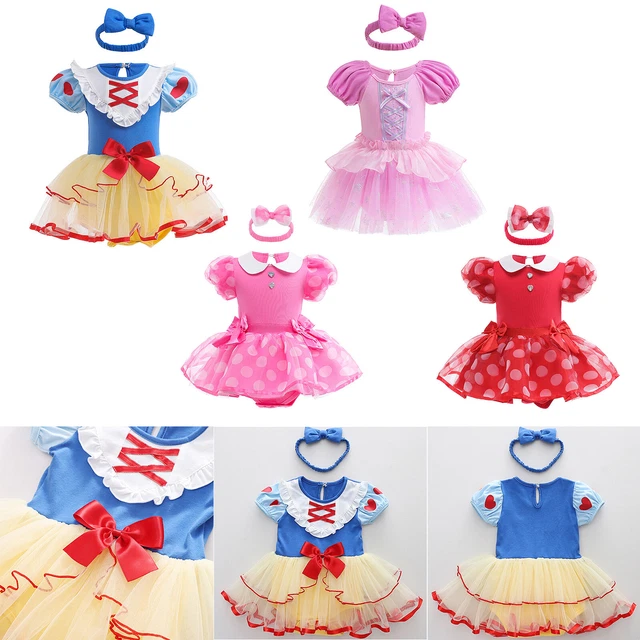 Abito tutù principessa con romper principessa compleanno gioco di ruolo per bambine abito da festa