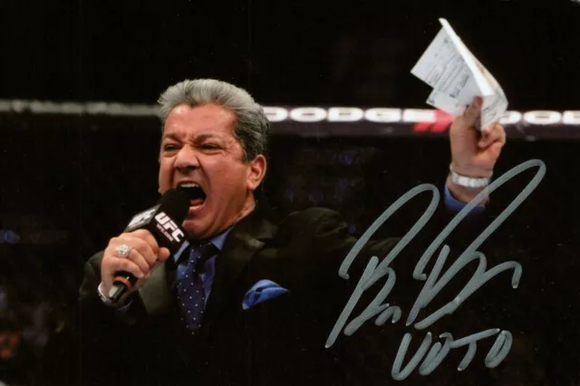 Bruce Buffer Hand Signed 6x4 Photo Voice of the Octagon UFC Ring Autograph + COA