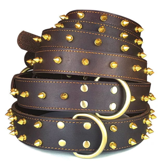 Halsband Hunde Lederhalsband mit Nieten Leder Nietenhalsband Hundehalsband