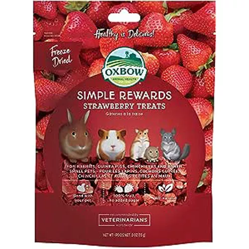 OXBOW SIMPLE REWARDS STRAWBERRY TREATS .5oz