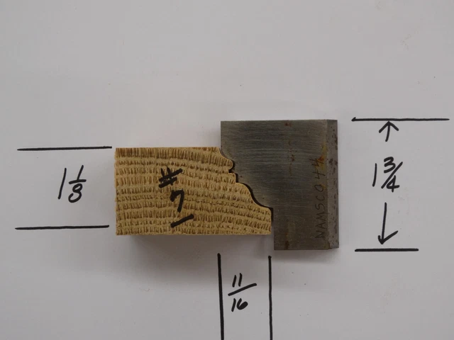 Shaper/Molder Custom Corrugated Back Knives For 1 1/8+-" x 1 1/16" Deep Profile
