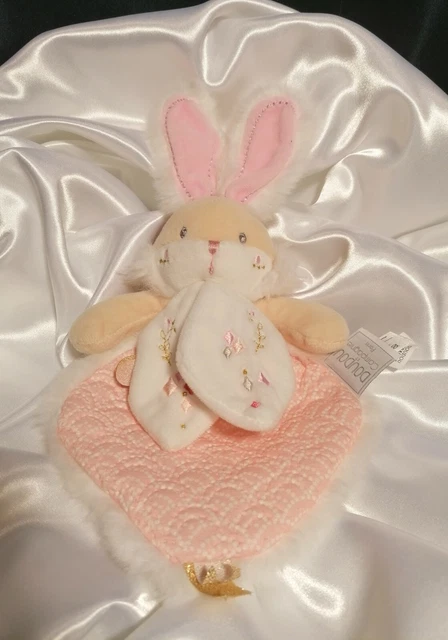 ⭐⭐⭐ Doudou et compagnie plat Lapin écru Rose Blanc - Lapin de Sucre. ⭐ Neuf*