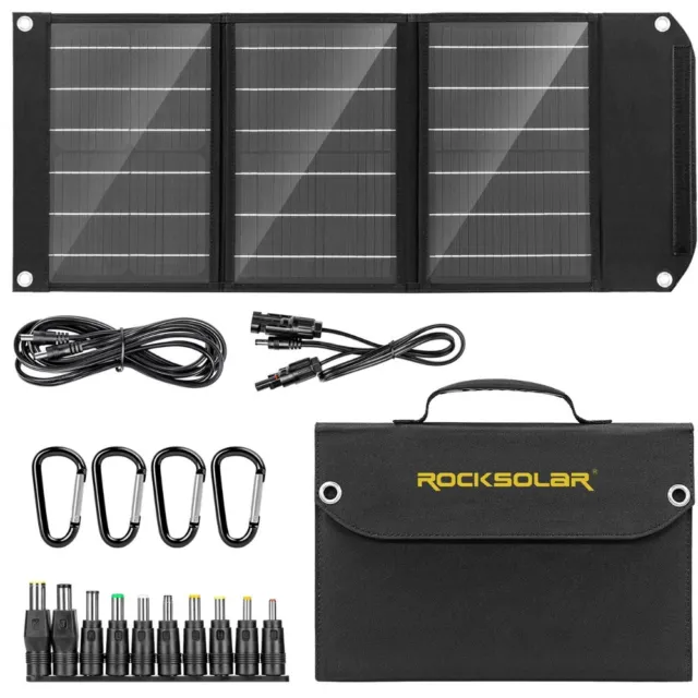 Rocksolar 30W 12V Foldable Solar Panel - Portable Usb Solar Battery Charger