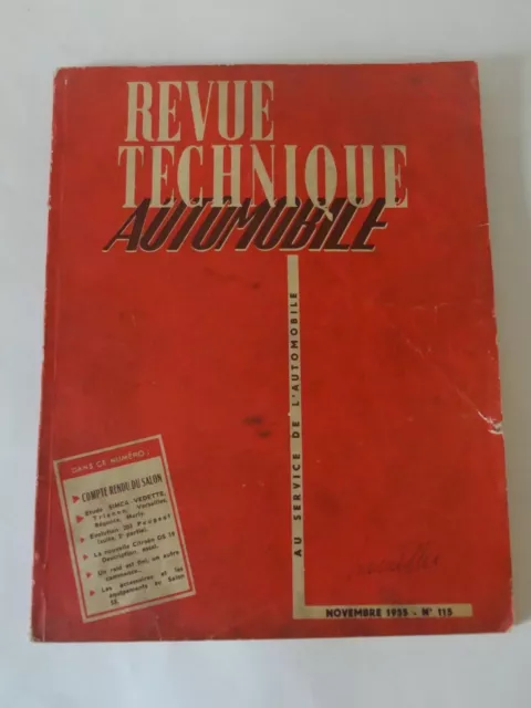 Revue Technique Automobile RTA 115 1955 Simca Vedette Trianon Versailles Regence