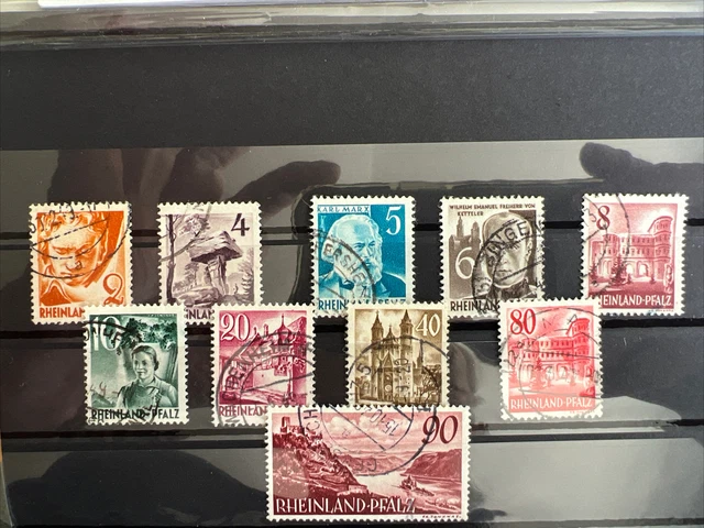 Rheinland-Pfalz - 1948 - Michel Nr. 32/41 - Used - 550 Euro