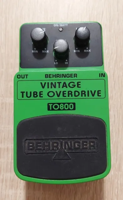 Behringer To800 Vintage Tube Overdrive Pedale Effetto Per Chitarra Elettrica