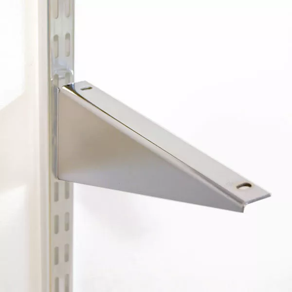Chrome Wood|Timber Shelf Bracket For Slot|Track|Fit|Fix Upright Wall Display