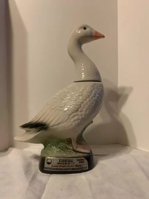 Vintage 1979 SNOW GOOSE Jim Beam Whiskey Liquor Decanter Bottle Regal China