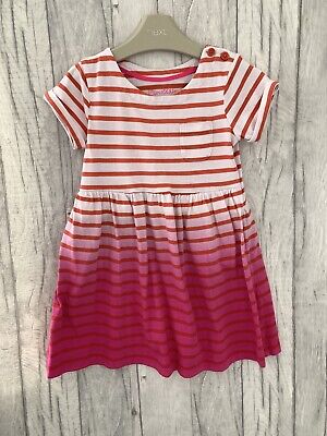Mini Boden Ombré Dress 3-4 Years Girls Age 3 Summer Worn Twice Dip Dye Stripe