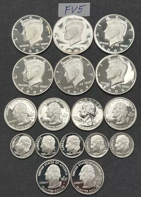 Kennedy Washington Roosevelt 90% Silver Coin Lot | $5 TOTAL FACE VALUE | #FV5