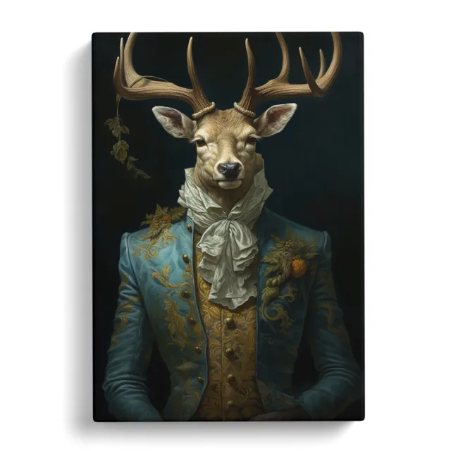 Stag Baroque Canvas Wall Art Print Framed Picture Home Decor Living Room Bedroom
