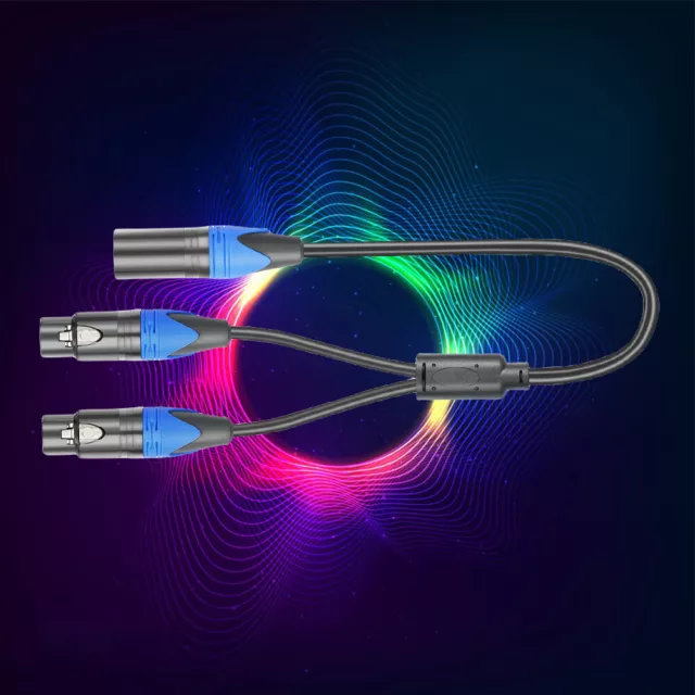 50cm Durable 1 XLR Male To 2 XLR Female Useful XLR Y Splitter Cable for Mixer