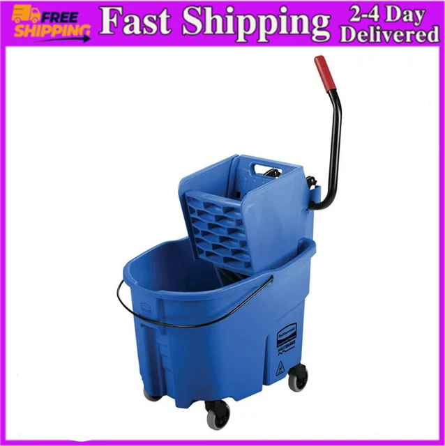Rubbermaid Commercial Wavebrake Mop Bucket/Wringer System 32ozBlue,Fast Shipping