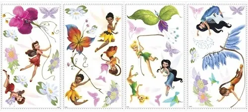 Disney Fairies Wall Decals with Glitter