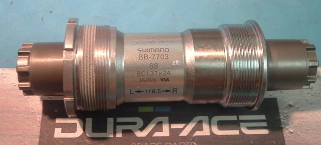 Shimano Dura Ace 70x118.5MM BB-7703 Cacheté Cartouche Neuf/NOS Bas