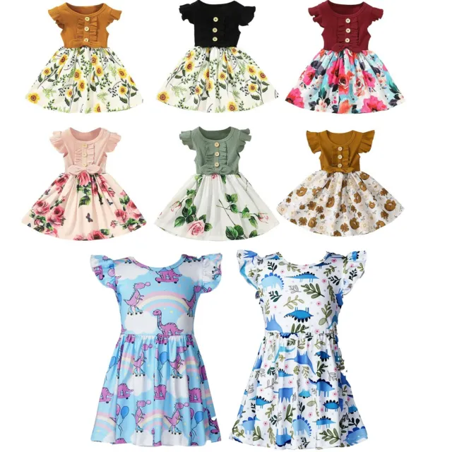 Infant Baby Girls Dress Newborn Kids Casualwear Summer Super Soft Skirt Costume