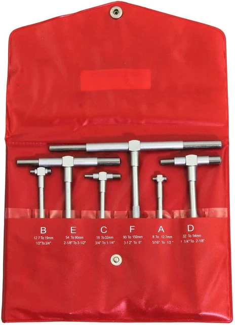 Anytime Tools Telescopic Cylinder Bore Gauge Set 6 Piece 5/16" - 6" High Precisi