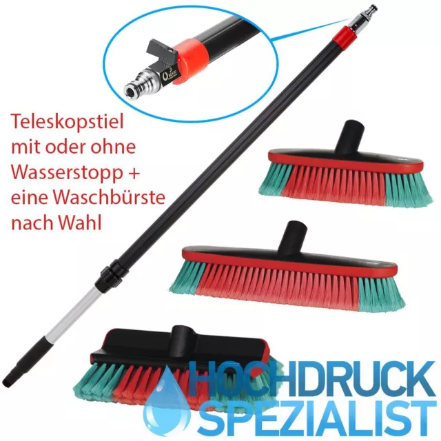 Autowaschbürste Waschbürste Auto Teleskop Wasserdurchlauf Autopflege KFZ LKW PKW