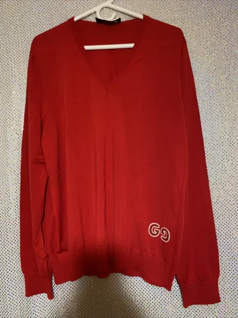 Gucci 100% Lana Wool G Logo Sweater Size XXL