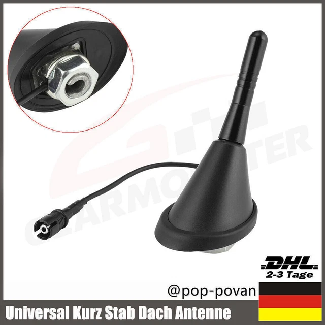 Produktbild von Raku 2 Dachantenne Mit Verstärker – Universell Für BMW, VW, Audi & Mehr, Super Empfang, Einfach Montieren