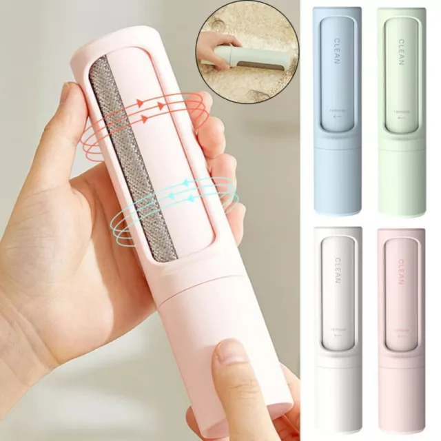Portable Reusable Pet Hair Remover Lint Roller Clothing Brush Self Cleaning Tool